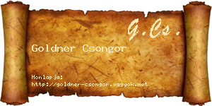 Goldner Csongor névjegykártya